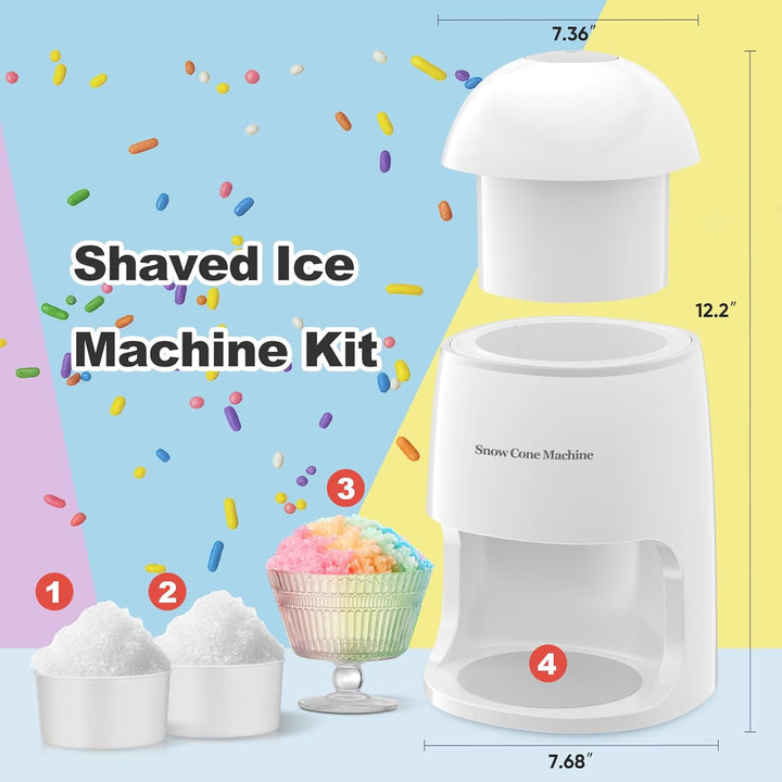 Elektrischer Schneekegel-Maschine, Slush-Eis-Maschine für zu Hause, schneller Flauschiger Eisrasiere