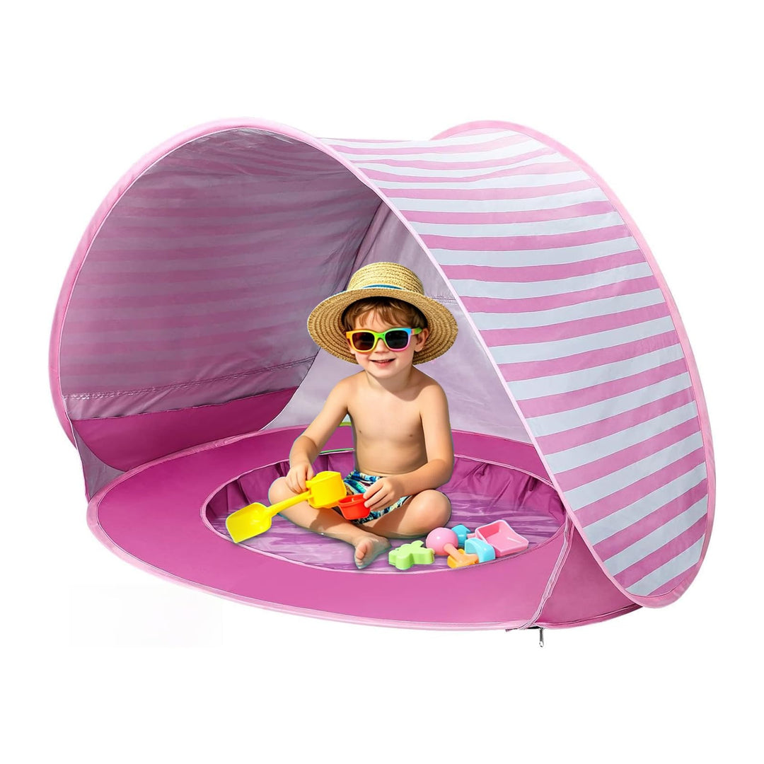 Strandmuschel Baby - UV Schutz 50+ Pop Up Strandmuschel - Baby Pool mit Sonnenschutz - Baby Strandze