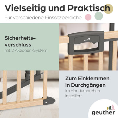 Türschutzgitter Easylock Plus zum Klemmen für Öffnungen von 68-232.5 cm aus Holz & Metall Passung 21