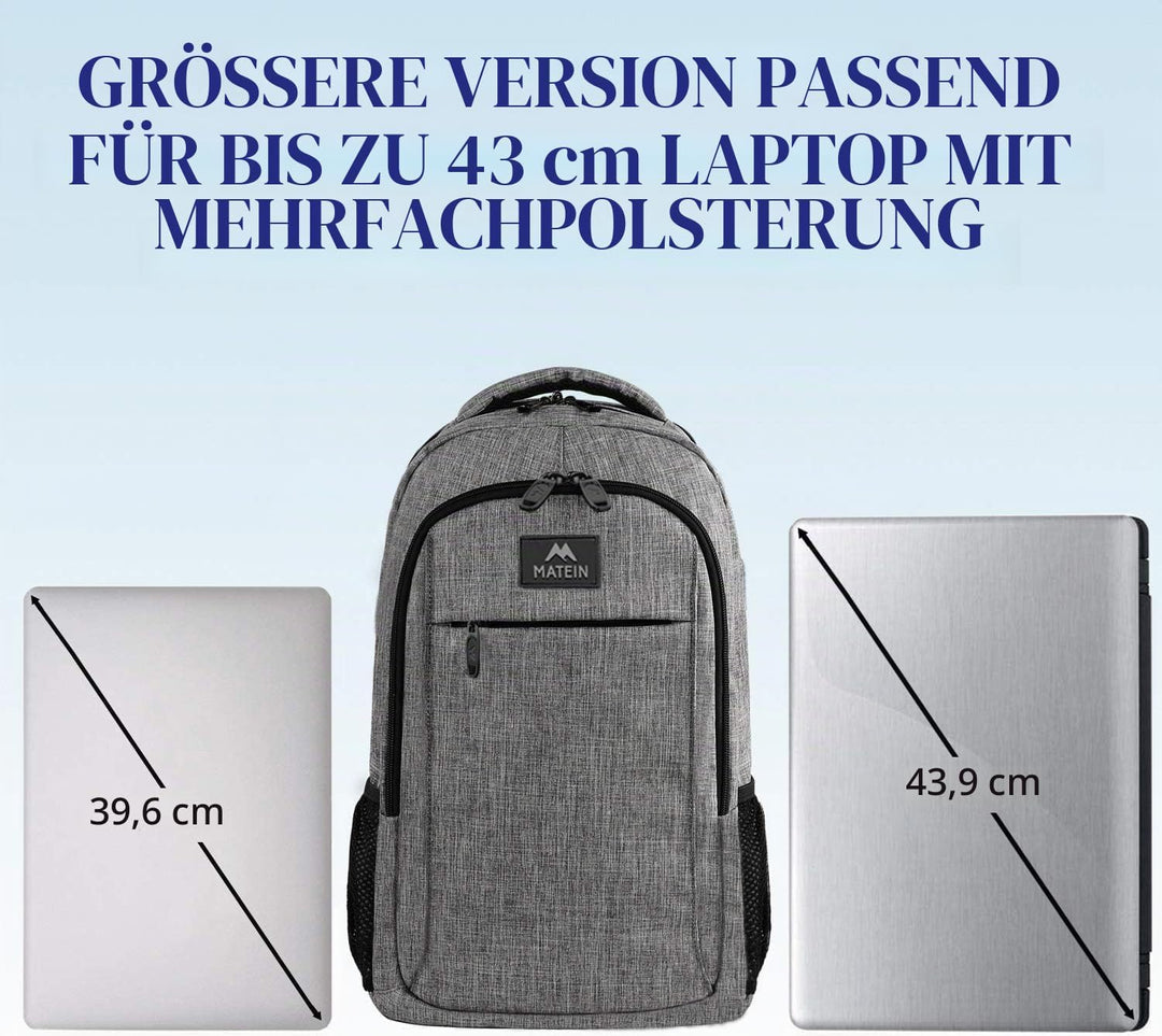 MATEIN Daypacks, Laptop Rucksäcke 17,3 Zoll Anti Diebstahl Tasche Herren Arbeit Rucksack College Day