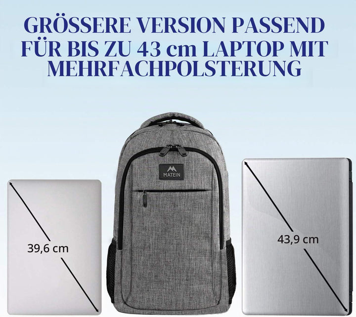 MATEIN Daypacks, Laptop Rucksäcke 17,3 Zoll Anti Diebstahl Tasche Herren Arbeit Rucksack College Day