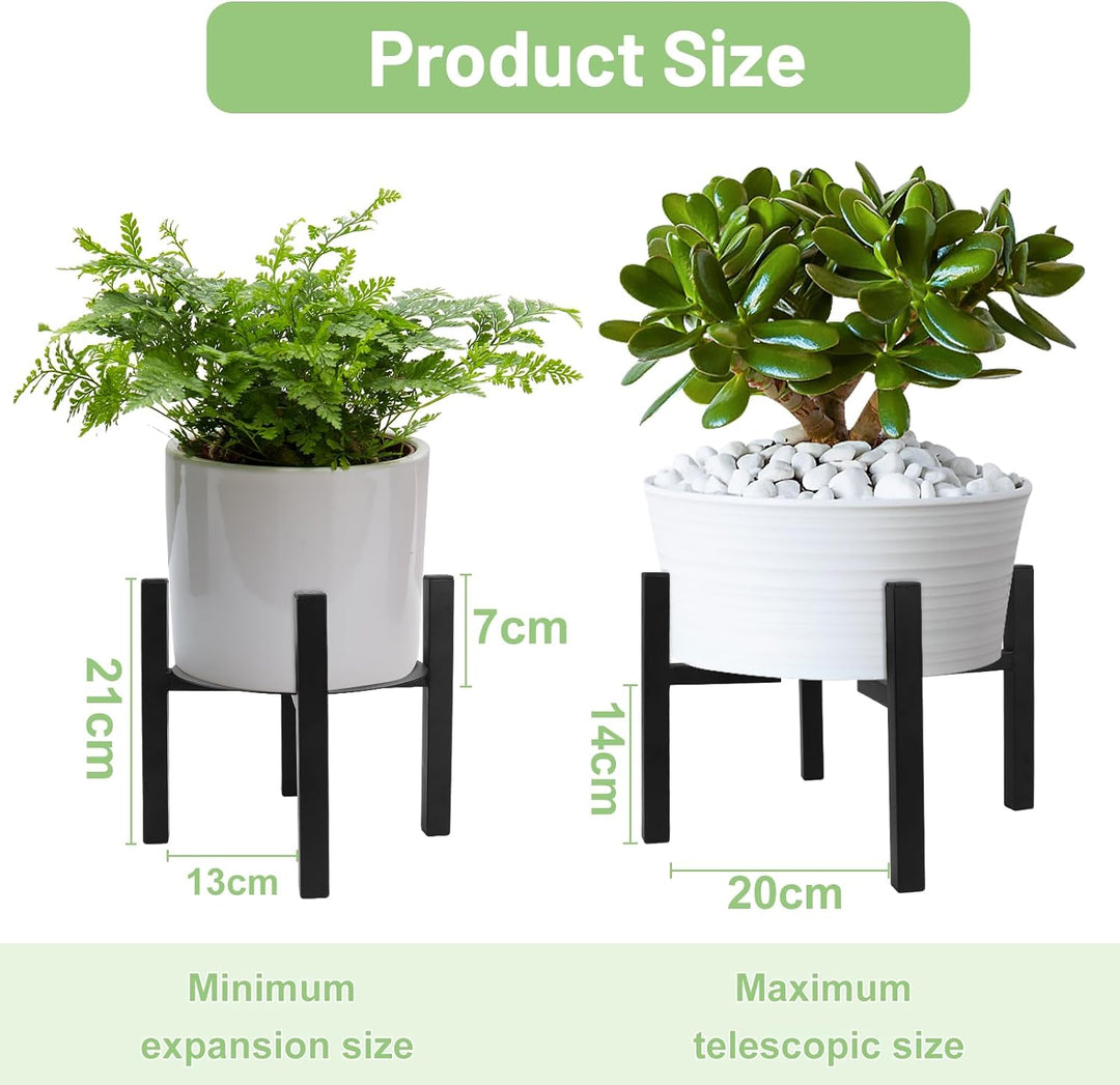 lalago Verstellbarer Pflanzenständer Blumenständer, 21cm hoch Pflanzenständer Blumentopfständer aus