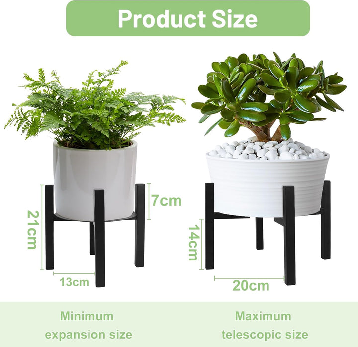 lalago Verstellbarer Pflanzenständer Blumenständer, 21cm hoch Pflanzenständer Blumentopfständer aus
