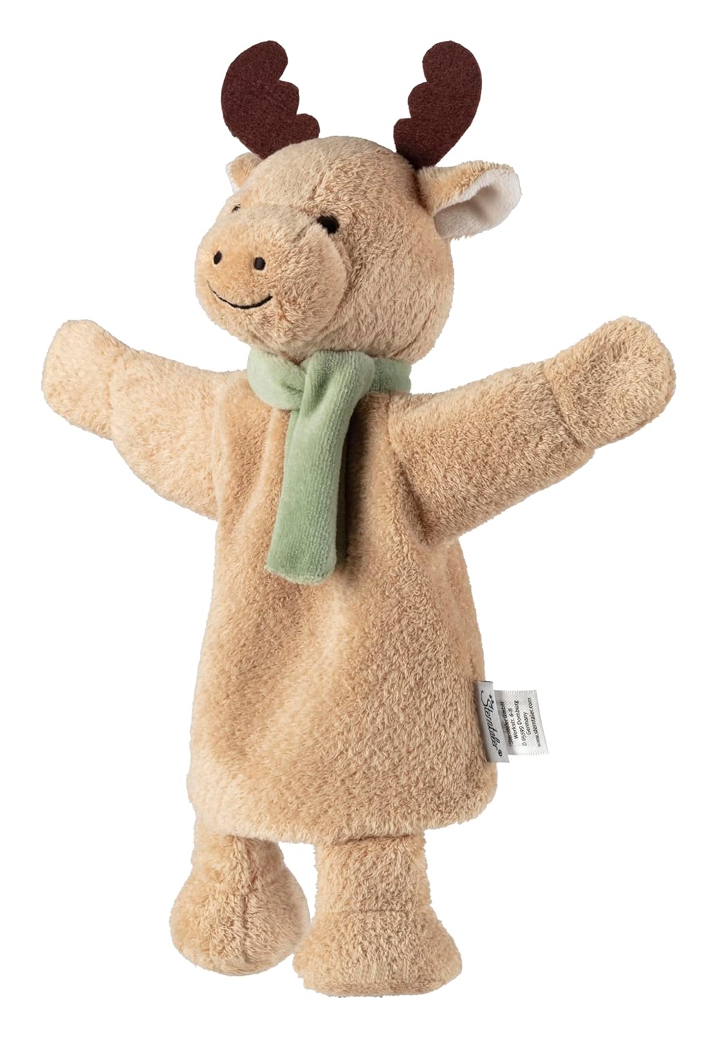 Sterntaler Handpuppe Elch - weiches Kinder Spielzeug zum Puppentheater, Erzählen, Kuscheln & Sprachf