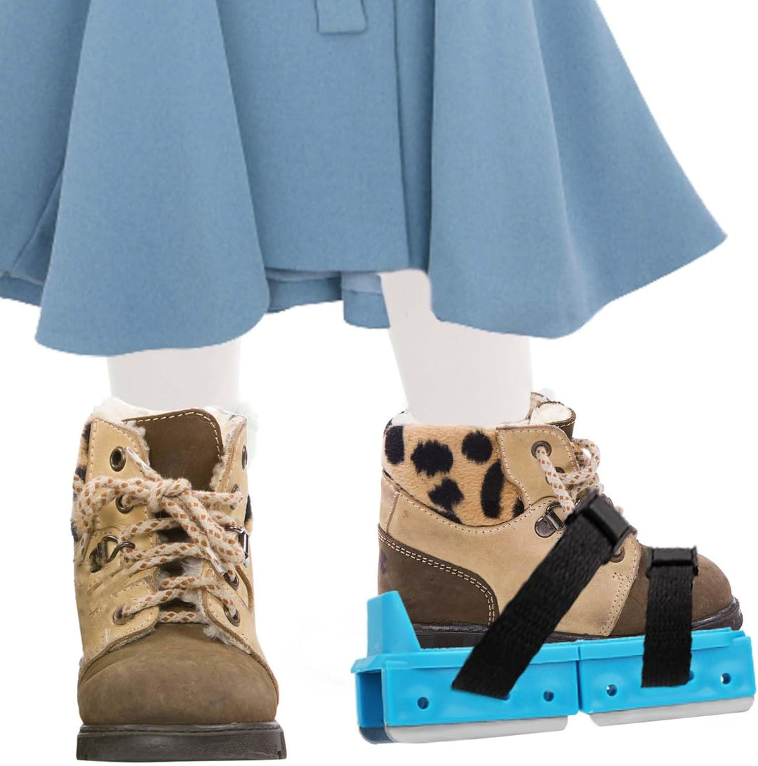 BOXOB Schlittschuhe für Kleinkinder, Verstellbar Doppelrutschen Kleinkind Schlittschuhe mit Klettver