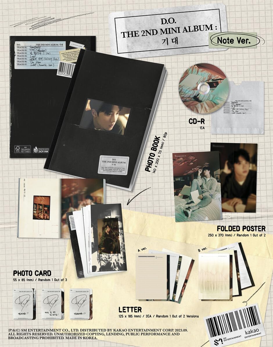 EXO D.O. Anticipation 기대 2nd Mini Album Contents+Photocard+Tracking Sealed DO Kyungsoo KYUNG SOO (Fu