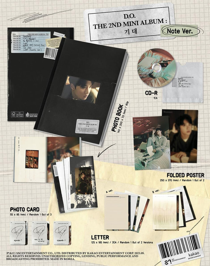 EXO D.O. Anticipation 기대 2nd Mini Album Contents+Photocard+Tracking Sealed DO Kyungsoo KYUNG SOO (Fu