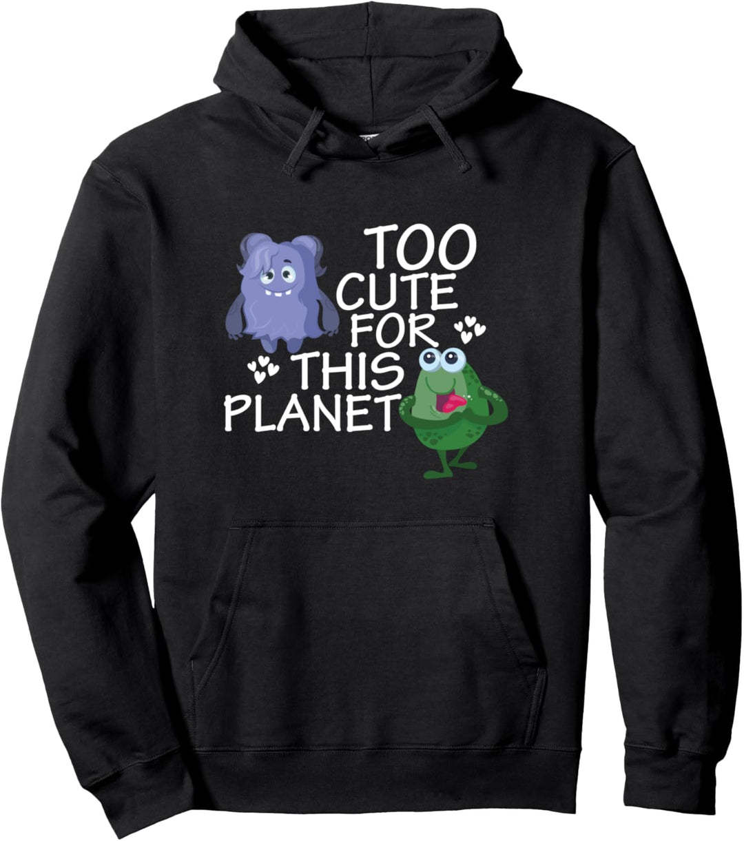 Zu süss für diesen Planeten Lustiger Alien-Enthusiast-Ufologe Pullover Hoodie