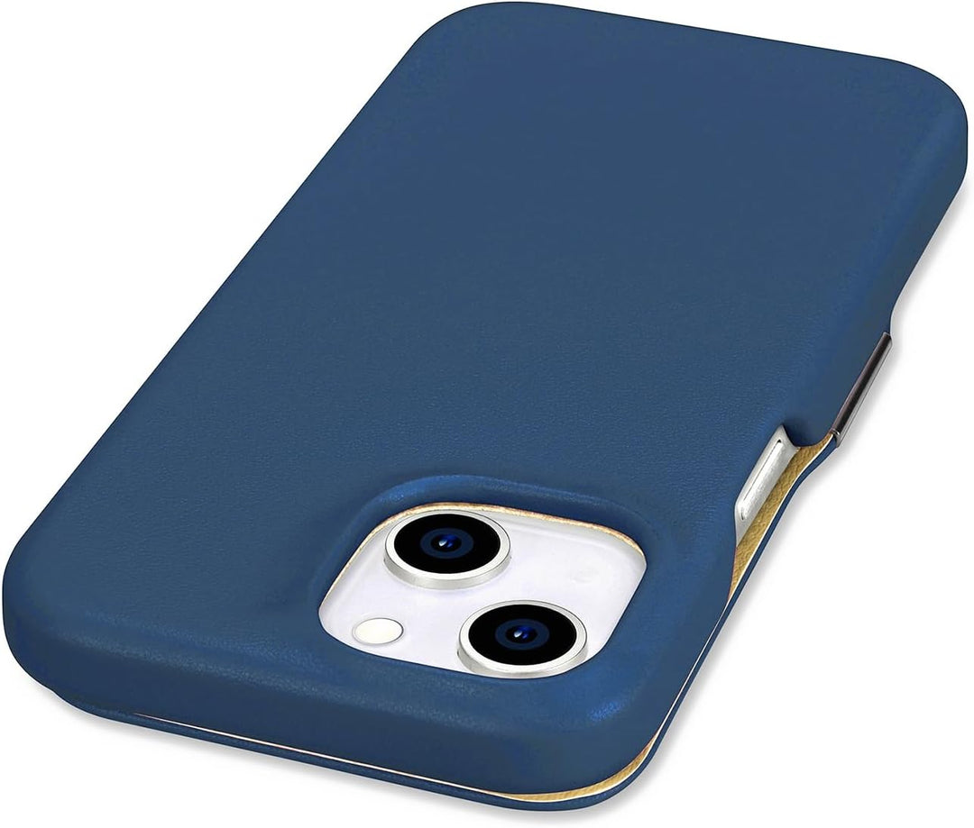 Mobiskin Hülle für iPhone 15 (6,1 Zoll), Handyhülle mit Leder, Case kompatibel mit MagSafe, Schutzhü