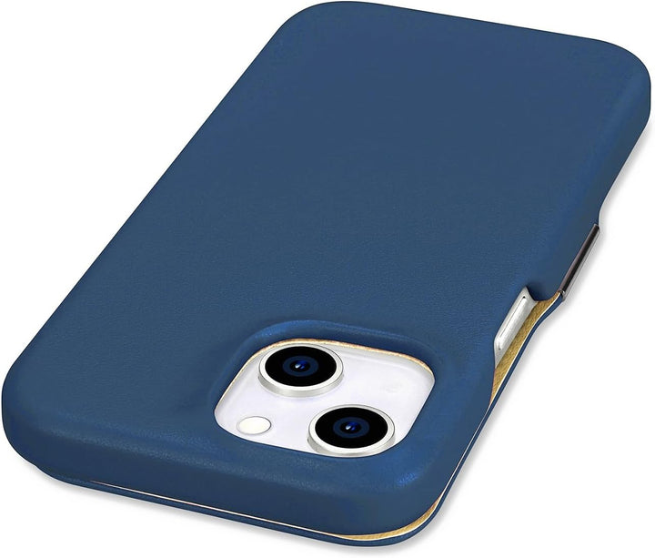 Mobiskin Hülle für iPhone 15 (6,1 Zoll), Handyhülle mit Leder, Case kompatibel mit MagSafe, Schutzhü