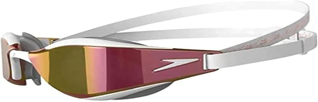 Speedo Unisex Fastskin Hyper Elite Mirror Schwimmbrillen (1er Pack) Einheitsgrösse Weiss/Oxidgrau/Ro