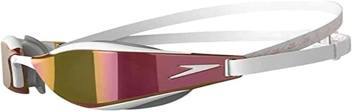 Speedo Unisex Fastskin Hyper Elite Mirror Schwimmbrillen (1er Pack) Einheitsgrösse Weiss/Oxidgrau/Ro