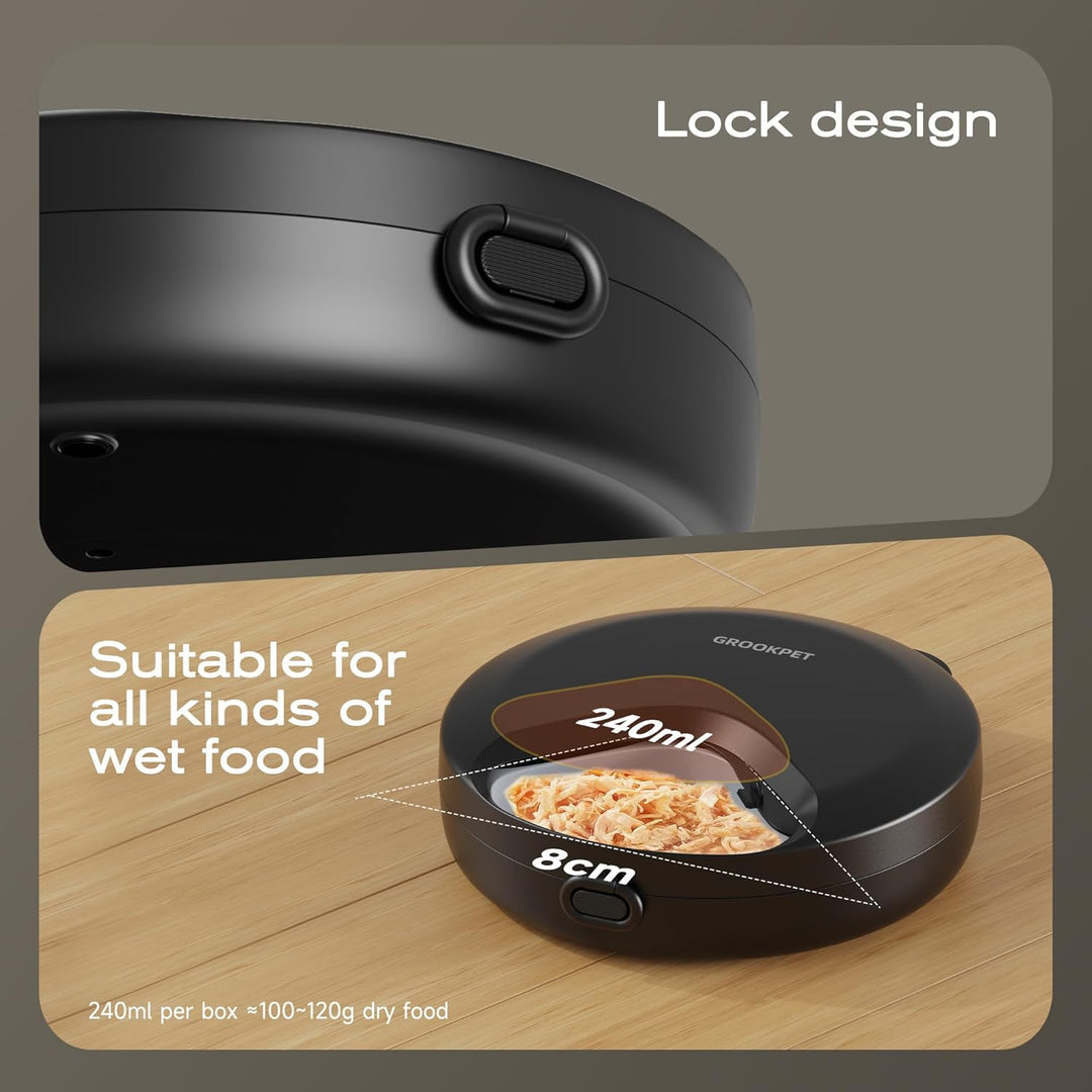 Futterautomat Katze Nassfutter Katzenfutter Automat: Futterspender Katze mit Programmierbarem Timer