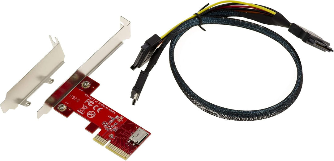 KALEA-INFORMATIQUE PCIe x4 zu Oculink SFF-8612 Controller-Karte für SSDs mit 1m Kabel 68Pin SFF-8639