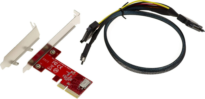KALEA-INFORMATIQUE PCIe x4 zu Oculink SFF-8612 Controller-Karte für SSDs mit 1m Kabel 68Pin SFF-8639