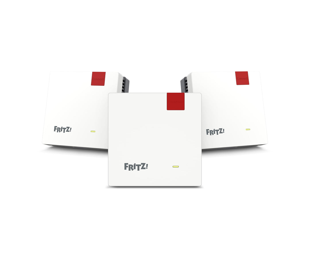 FRITZ! Mesh Set 1700 3er Set | Schnelles WLAN mit bis zu 3.600 Mbit/s | 5-7 Räume WLAN-Abdeckung | I