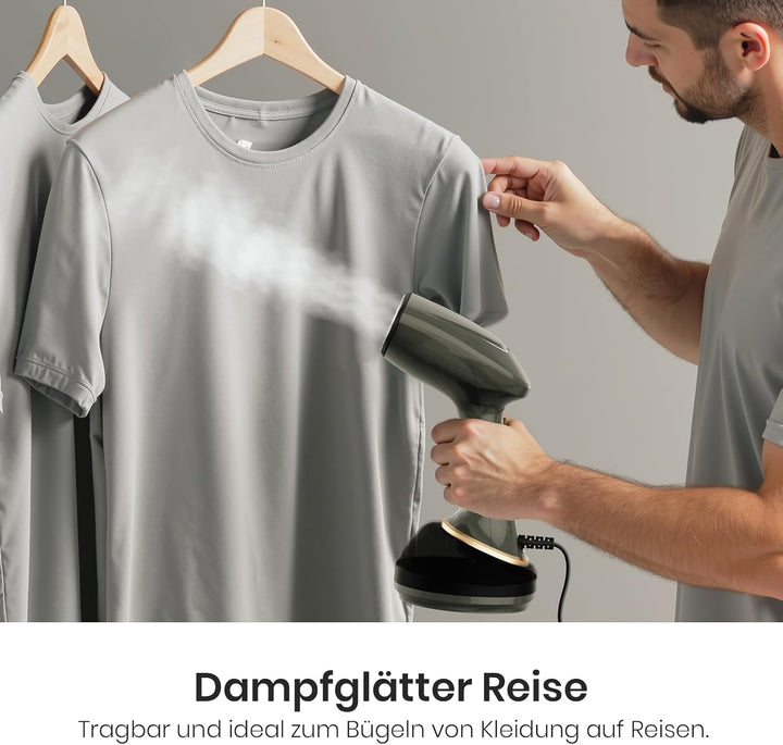 Steamer Dampfglätter 1700W Kompakter Dampfbürste mit 350ML Wassertank für Kleidung Hemden Anzüge Vor