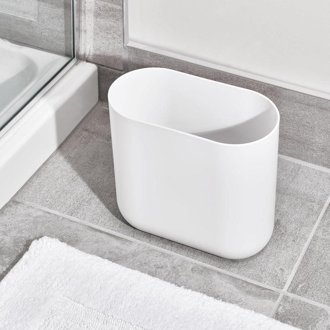 iDesign schlichter Mülleimer für Bad oder Küche, vielseitiger Kosmetikeimer im offenen Design, klein