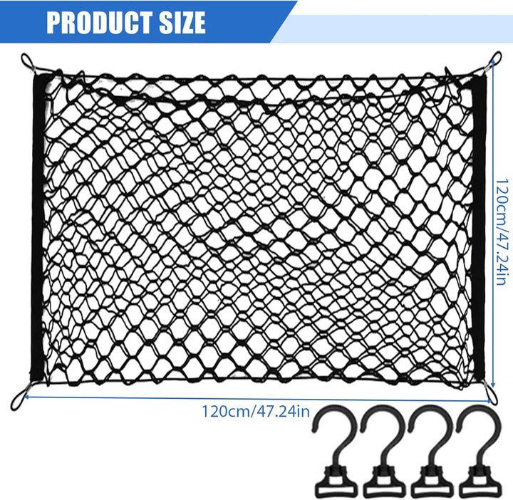 Schutzgitter Auto Barriere Trennnetz, Hundegitter für Kofferraum, 120x90 cm, Doppelschicht Polypropy