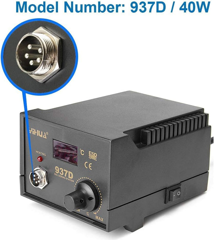 MMOBIEL YiHua 937D Lötkolben Station 40W Antistatisches Schweissen Rework Reparatur Werkzeug
