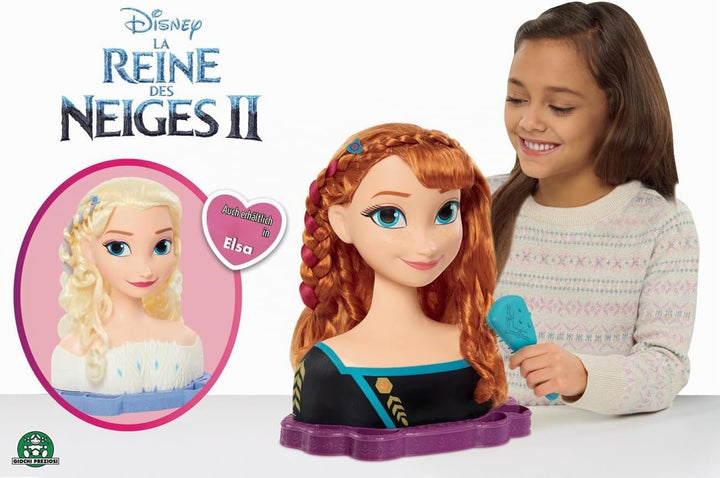 JP Disney Styling Frozen 2 Deluxe Anna Styling Head, FRND7000, Deluxe Anna