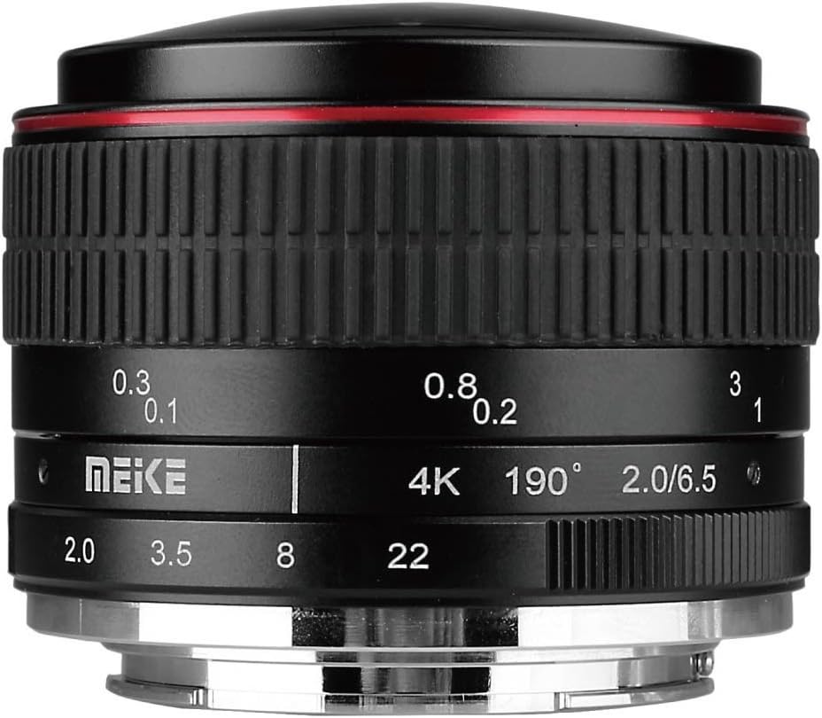 Fisheye-Objektiv für Fujifilm X-Mount Meike MK-6,5mm-F/2.0 Fisheye-Objektiv 6,5mm F2.0 für Fujifilm
