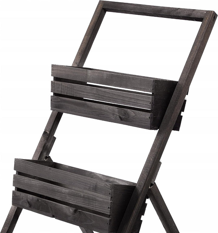 ECODECO Hochbeete für Garten Pflanzenregal aus Holz | Kaskadierendes Blumentreppe für Outdoor Indoor