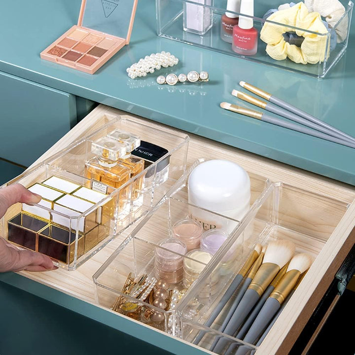 3 Artikel Set Abnehmbar Kosmetik Schmink Aufbewahrung Stapelbar Durchsichtig Kosmetik Organizer Acry
