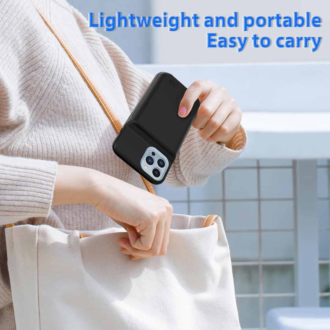 HUOBAO Akkutasche für 13 Pro [6000 mAh] Zusätzliches Akku-Ladegerät Akkutasche Handytasche Akkutasch