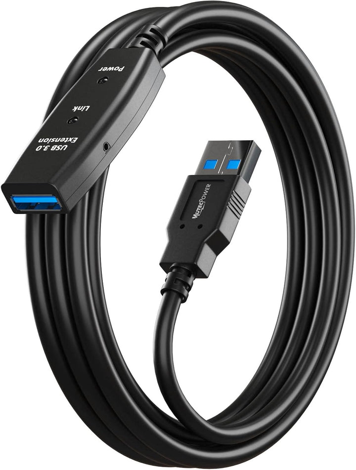MutecPower 5m USB 3.0 Aktiv Kabel männlich zu weiblich - Kabel mit Verlängerung Chipsatz - Repeater-