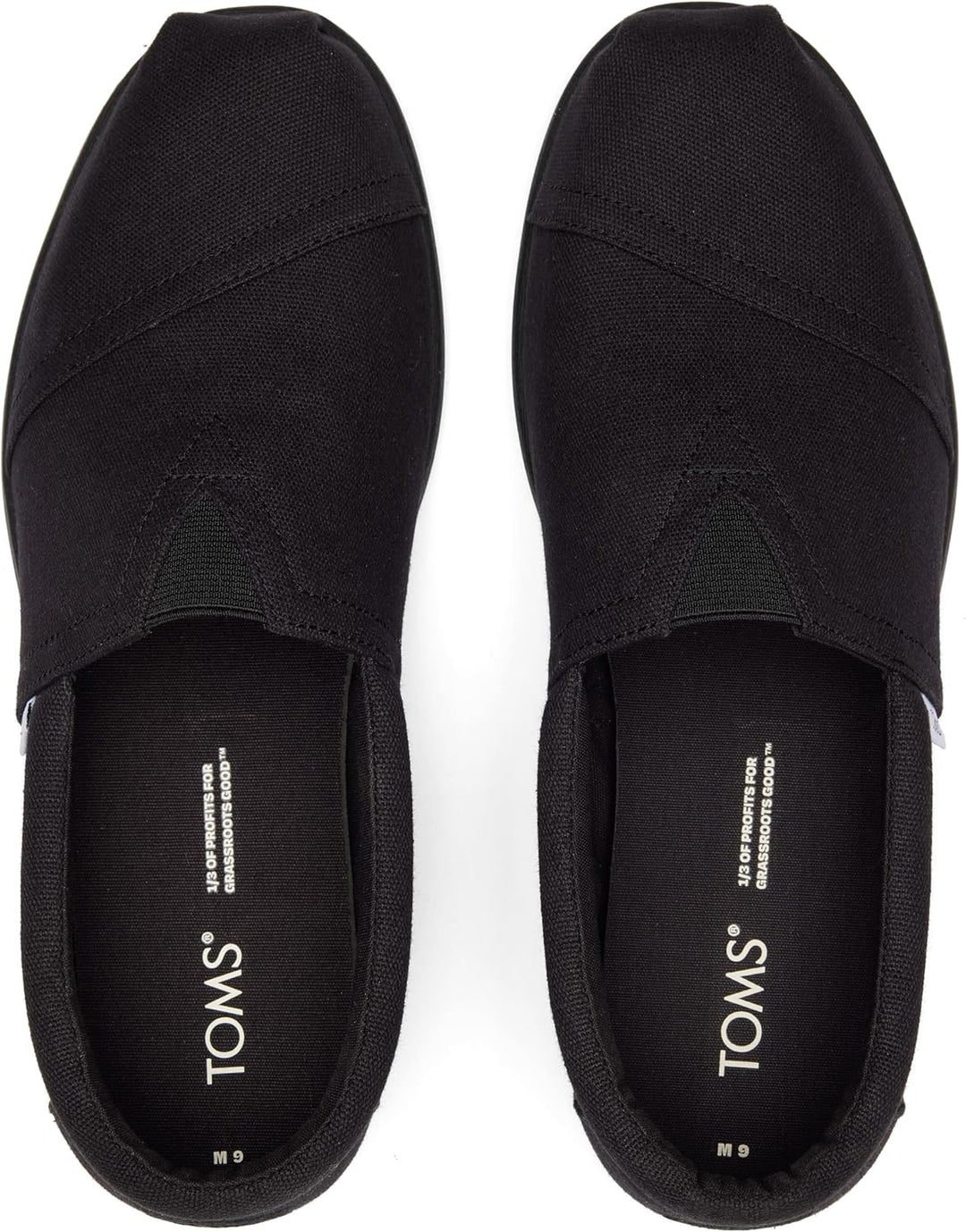 TOMS Herren Alp FWD Flacher Slipper 40.5 EU Black Black Recycled Cotton Canvas, 40.5 EU Black Black