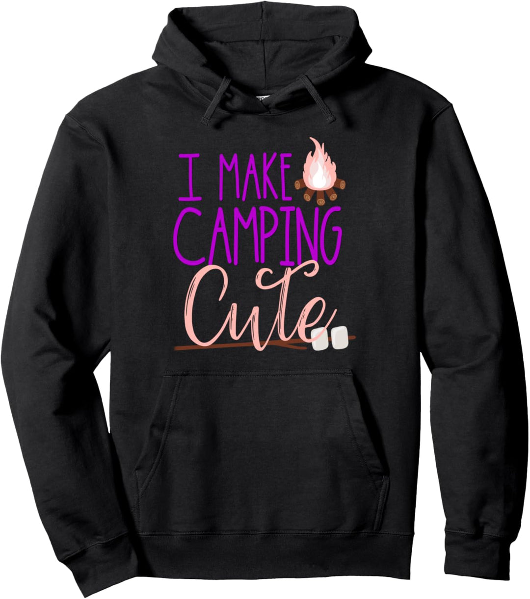 Kinder Sommercamp Mädchen Ich mache Camping Süsse Pullover Hoodie