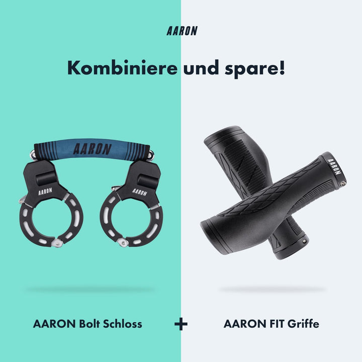 AARON Handschellenschloss für E-Scooter - Hochsicherheits-Design - Flexibles Fahrradschloss mit Stah