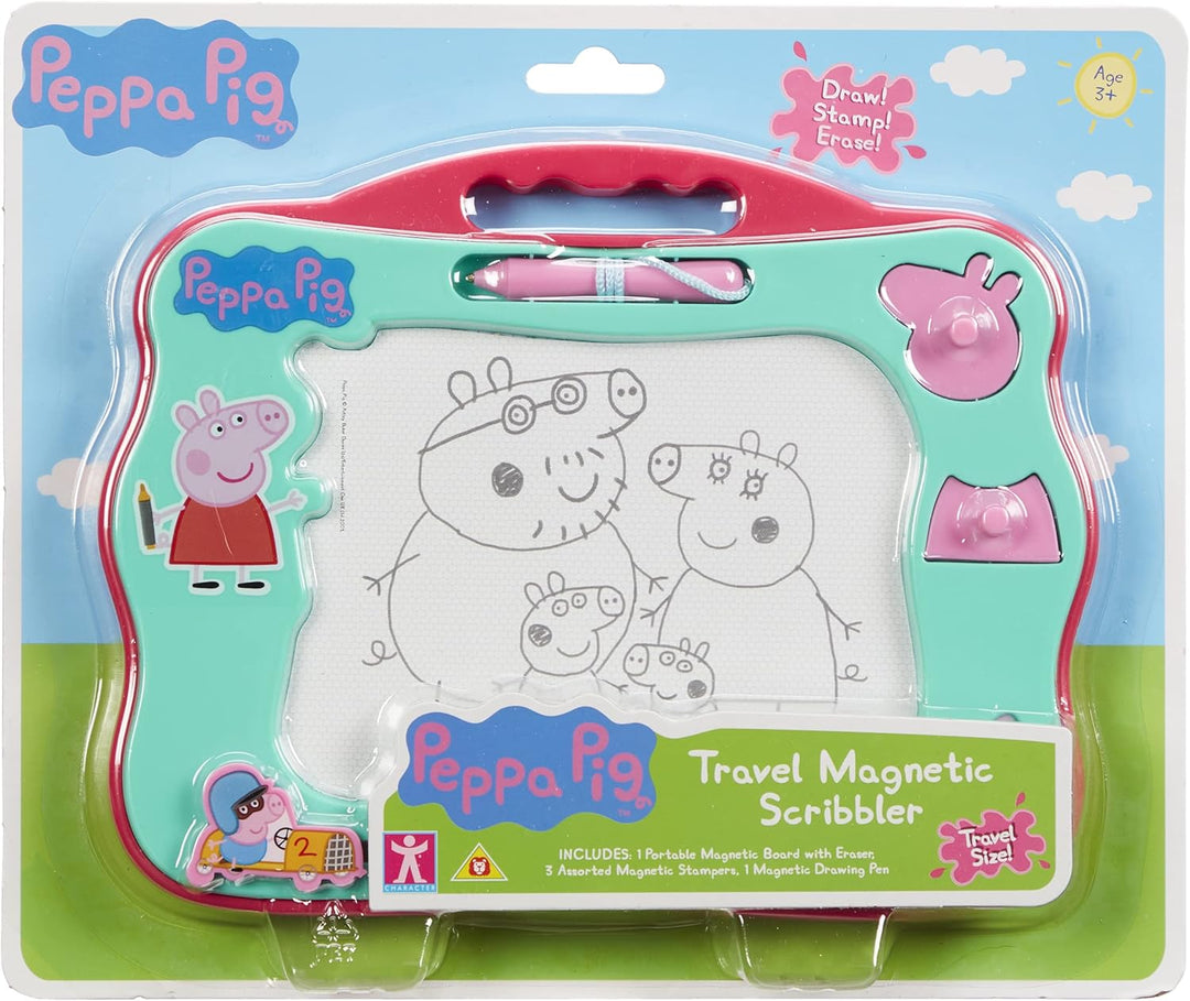 PEPPA PIG - magnetisches Zeichenbrett mit Stift und 3 Stempel, für Kinder ab 3 Jahren