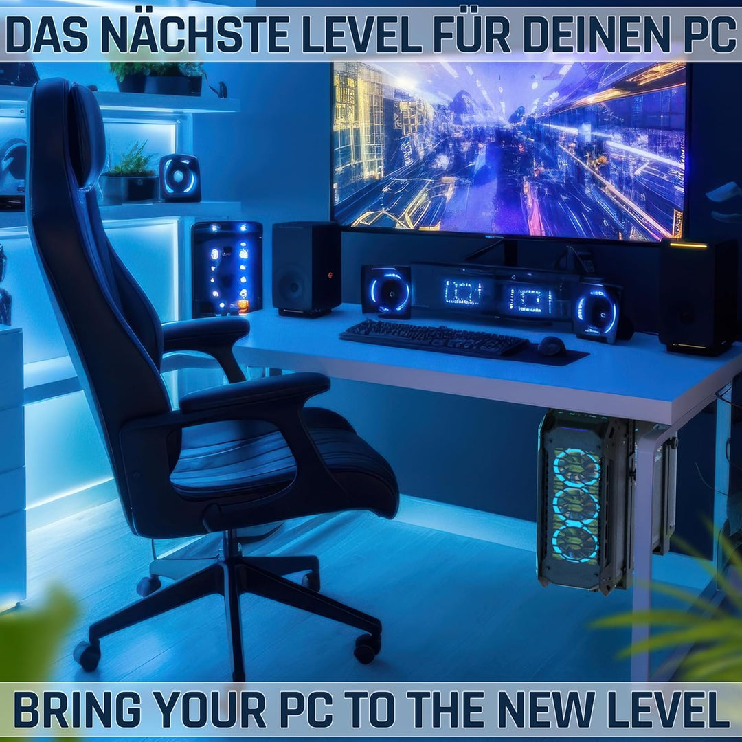 RICOO PC Rechner Halterung für Untertisch Schreibtisch Computer Montage TRH-02 CPU Gehäuse Halter bi