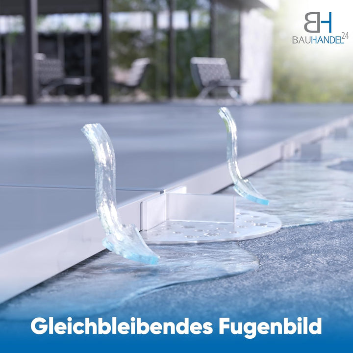 Bauhandel24 Fugenkreuze 3mm für Terrassenplatten Plattenlager Auflage Pads mit Teller Aussenbereich