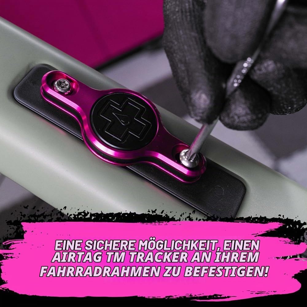 Muc-Off Secure Tag Holder V2 Für Apple AirTag, Schwarz, MU-ACC-2703