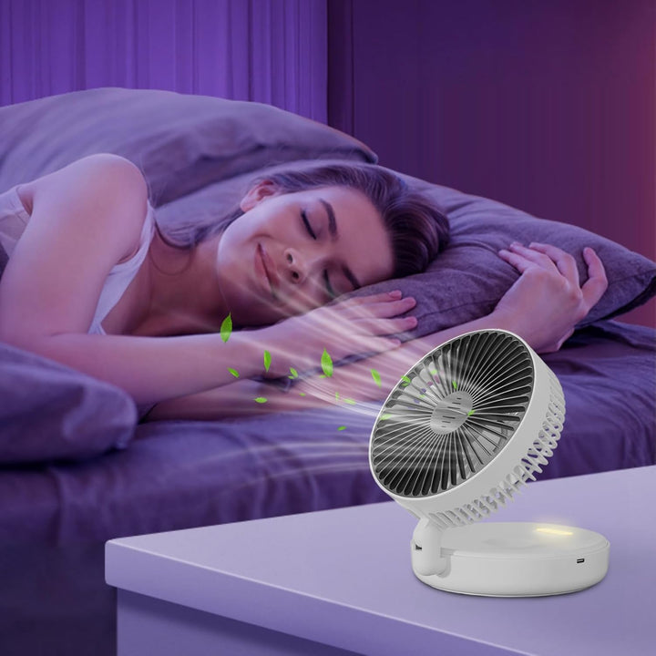 Tisch-Luftzirkulator-Ventilator, leiser Tischventilator mit Aromatherapie-Box, 5 Geschwindigkeiten,