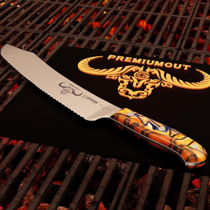 GIESSER seit 1776 - Made in Germany - Brotmesser 25 cm Spicy Orange, PremiumCut Wave No 1, Wellensch