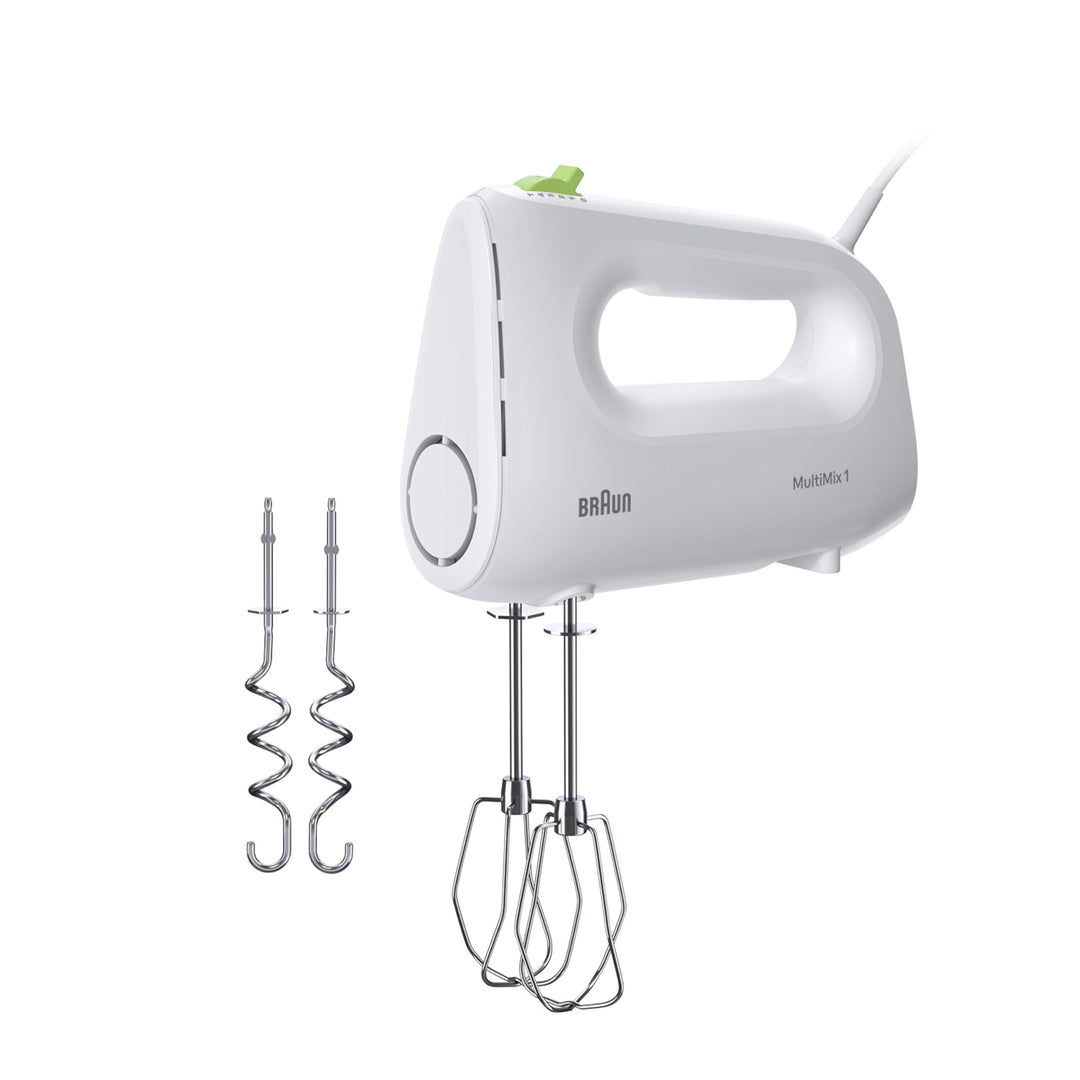 Braun Household MultiMix 1 HM 1110 WH Handmixer - Handrührgerät mit 4 Geschwindigkeitsstufen plus Tu
