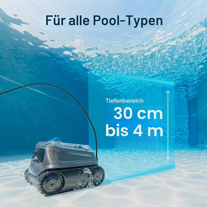 Automatischer Poolroboter Zodiac CNX 30 iQ, bis 12x6 m, reinigt Boden, Wände und Wasserlinie. App-St