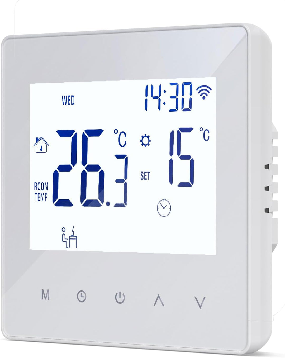Decdeal WLAN Thermostat Raumthermostat für Wasser Fussbodenheizung,Programmierbar 230v LCD 3A Mit de
