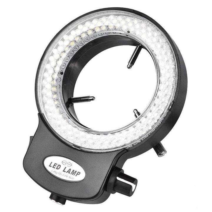 Dpofirs Mikroskop LED Licht, Mikroskop Kamera 144 LED Perlen Lichtquelle Helligkeit einstellbar Ring