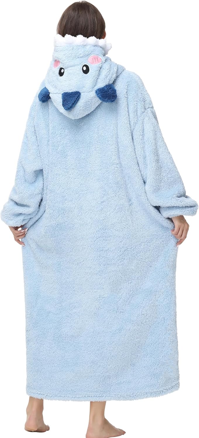 LATH.PIN Hoodie Decke Tragbare Verlängert Übergrosse Oversized Pullover Tragbare Deckenhoodie Gemütl