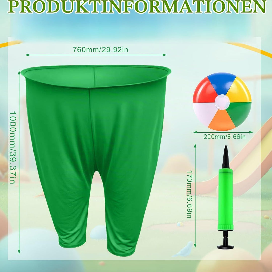 Oma Hosen Hofspiel, Granny Pants Yard Game, Lustige Riesige Dehnbare Oma Hosen mit 5 Hüpfbällen und