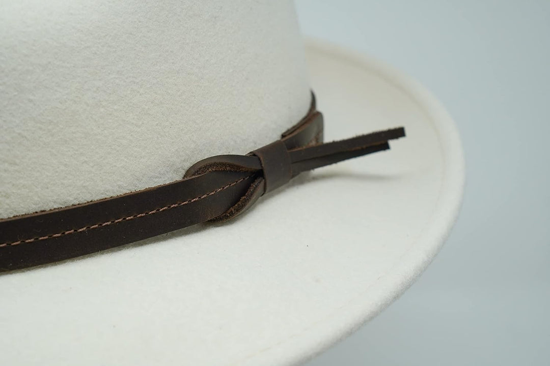 The Stoker – leichte breite Krempe – wasserabweisend – Fedora Trilby Style Filzhut XS Roh, XS Roh