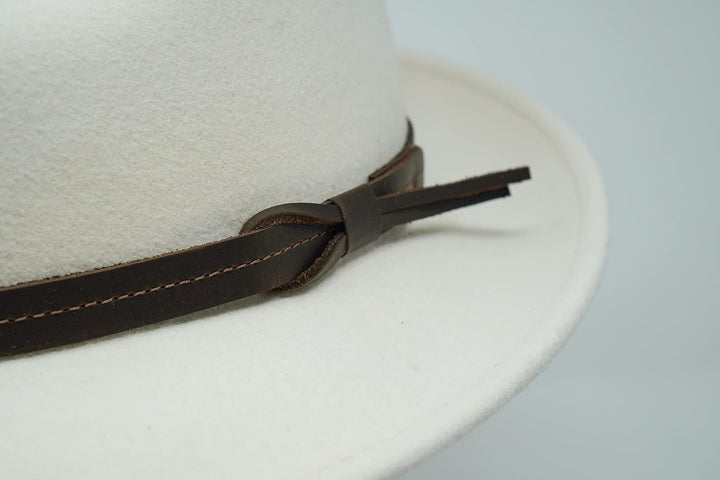 The Stoker – leichte breite Krempe – wasserabweisend – Fedora Trilby Style Filzhut XS Roh, XS Roh