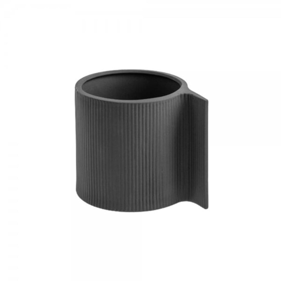 Storefactory - Blumentop - Vassunda - Keramik - Farbe: dunkel grau - (ØxH) 17 x 13 cm