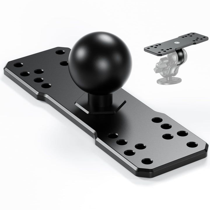 BRCOVAN 1,5-Zoll-Kugel Fischfinderhalterung Platte, Universelle Marine-Elektronikplatte aus Aluminiu