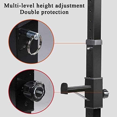 Hantelständer und Squat-Rack - Zwei Ablagen, verstellbar, rutschfeste Standbeine, max. Belastung: 15